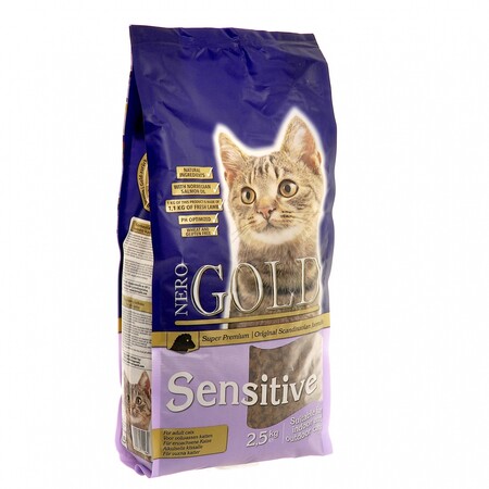 NERO GOLD Super Premium Sensitive сухой корм для взрослых кошек с чувствительным пищеварением ягненок