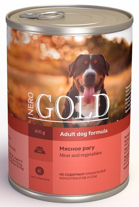 NERO GOLD консервы для взрослых собак мясное рагу