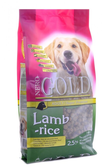 NERO GOLD Super Premium сухой корм для взрослых собак ягненок и рис