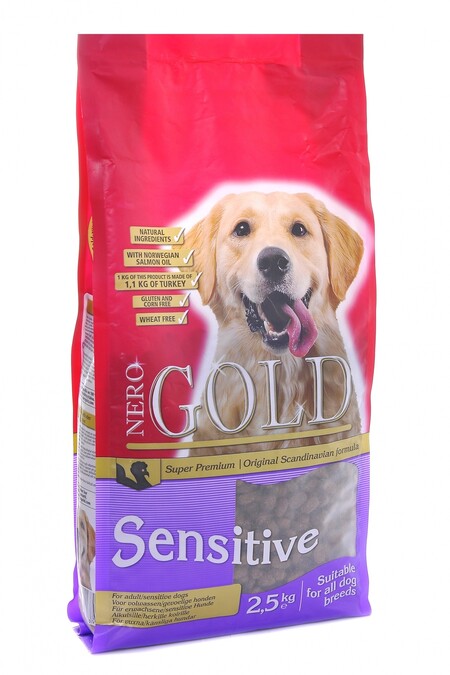 NERO GOLD Super Premium Sensitive сухой корм для собак с чувствительным пищеварением индейка и рис