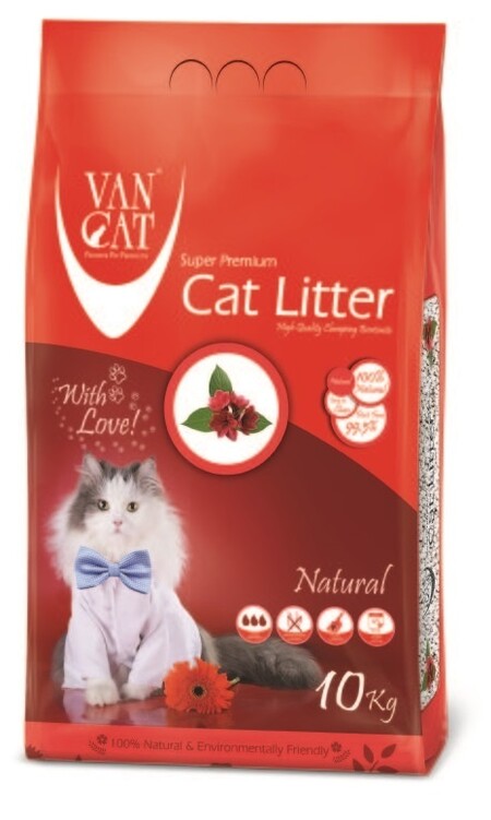 Van Cat Natural комкующийся наполнитель для кошачьих туалетов 100 % натуральный, без пыли
