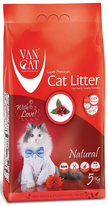 Van Cat Natural комкующийся наполнитель для кошачьих туалетов 100 % натуральный, без пыли