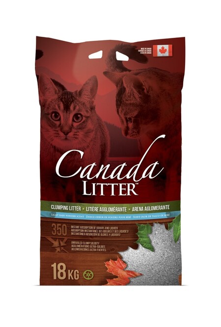 Canada Litter Scoopable Litter канадский комкующийся наполнитель запах на замке с ароматом детской присыпки