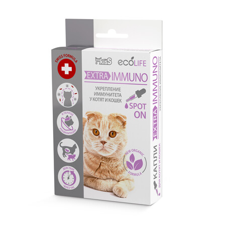 Ms.Kiss Ecolife Extra-Immuno 10 мл капли для котят и кошек для укрепления иммунитета
