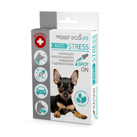 Mr.BRUNO Ecolife Anti-Stress 10 мл капли для щенков и собак для коррекции нежелательного поведения