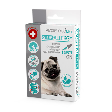 Mr.BRUNO Ecolife Stop-Allergy 10 мл капли для щенков и собак для снятия симптомов аллергии
