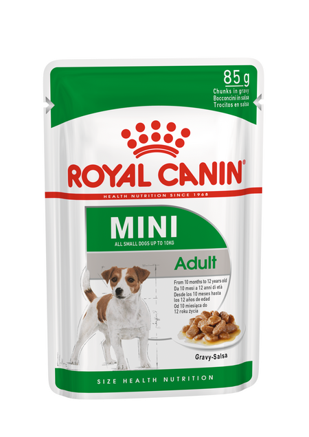 ROYAL CANIN MINI ADULT 85 г пауч влажный корм для собак с 10 месяцев до 12 лет