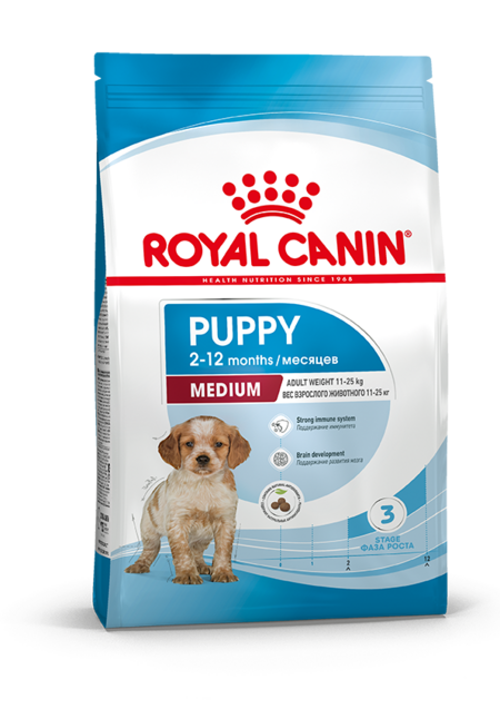 ROYAL CANIN MEDIUM PUPPY корм для щенков с 2 до 12 месяцев