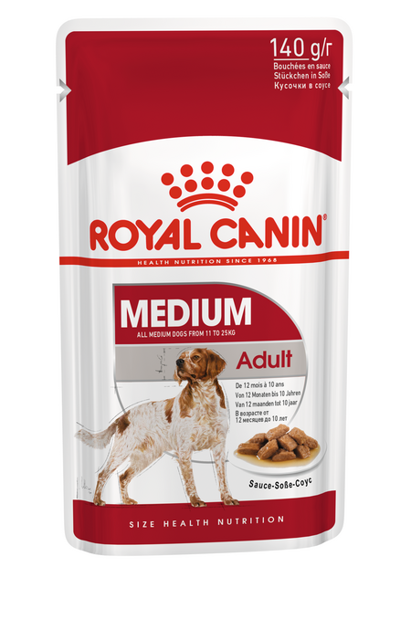 ROYAL CANIN MEDIUM ADULT 140 г пауч влажный корм для собак средних пород с 10 месяцев до 10 лет
