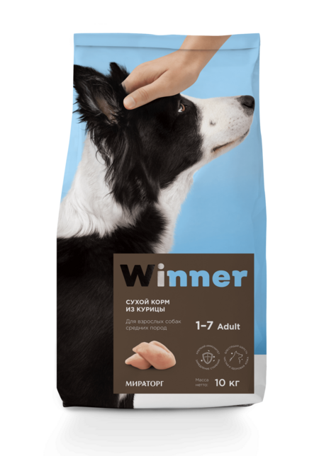 WINNER сухой корм для взрослых собак средних пород курица