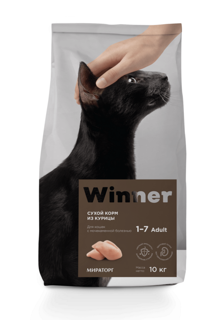 WINNER сухой корм для кошек с мочекаменной болезнью курица