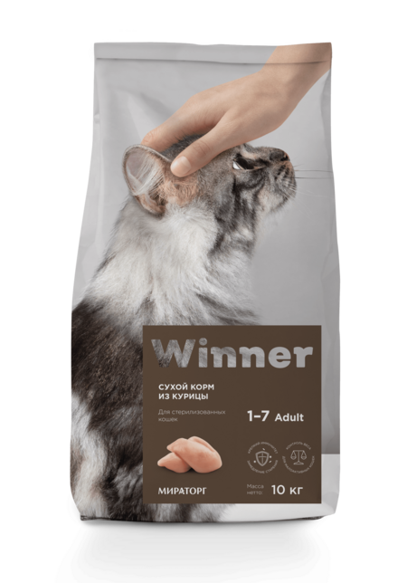 WINNER сухой корм для стерилизованных кошек курица