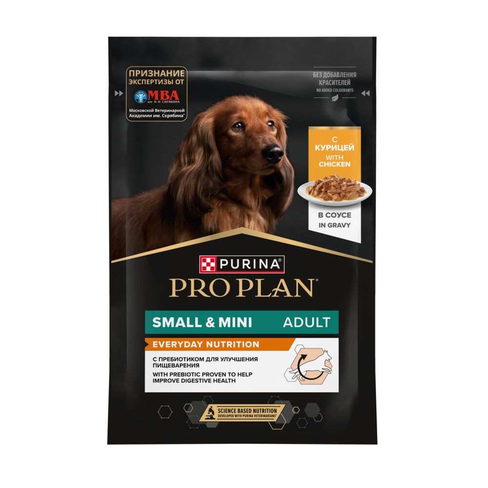 Pro Plan OPTI SAVOUR 85 г влажный корм для взрослых собак мелких и карликовых пород, с курицей в соусе