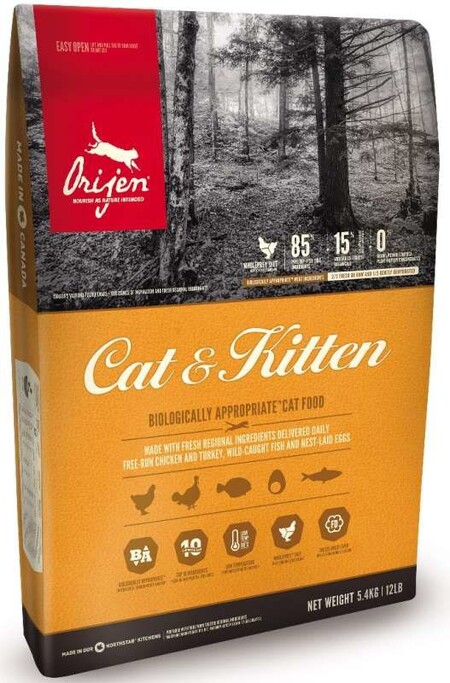 ORIJEN КЭТ 85/15 5,4 кг беззерновой корм для взрослых кошек и котят