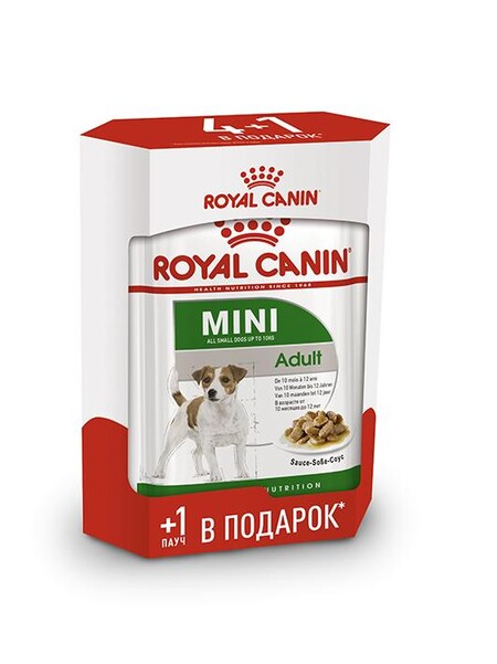 ПРОМО ROYAL CANIN Mini Adult 4+1 85 г пауч корм для собак мелких пород с 10 месяцев до 8 лет