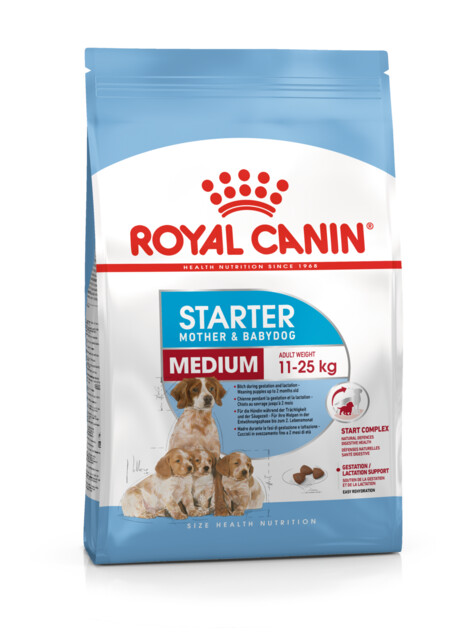 ROYAL CANIN MEDIUM STARTER корм для средних пород щенков до 2-х месяцев, беременных и кормящих сук