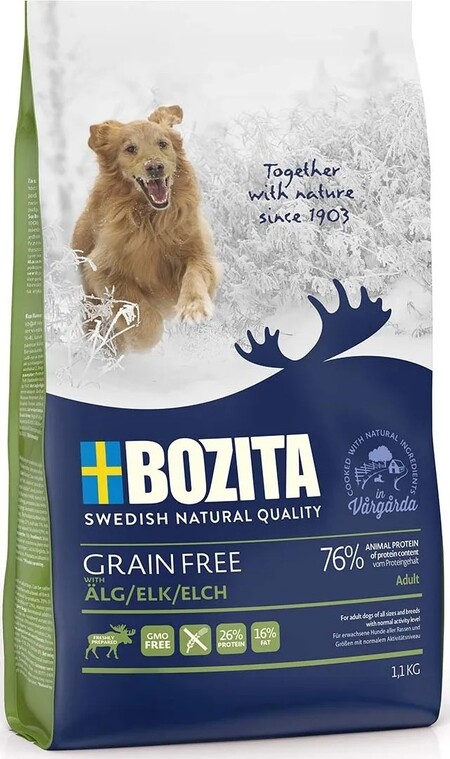 BOZITA GRAIN FREE Elk 26/16 сухой корм беззерновой для взрослых собак с нормальным уровнем активности Лось