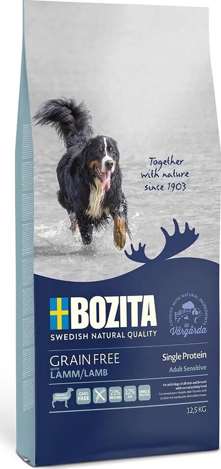 BOZITA GRAIN FREE Lamb 23/12 сухой корм беззерновой для взрослых собак с нормальным уровнем активности Ягненок