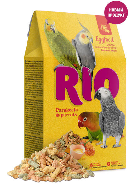 RIO Eggfood 250 г Яичный корм для средних и крупных попугаев