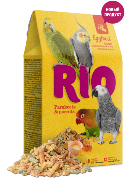 RIO Eggfood 250 г Яичный корм для средних и крупных попугаев