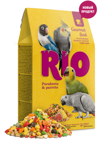 RIO Gourmet food 250 г Гурмэ корм для средних и крупных попугаев