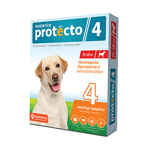 NEOTERICA PROTECTO 4 25-40 кг капли от внешних паразитов для собак