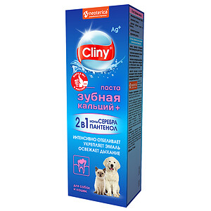 CLINY 75 мл паста зубная кальций+ для собак и кошек