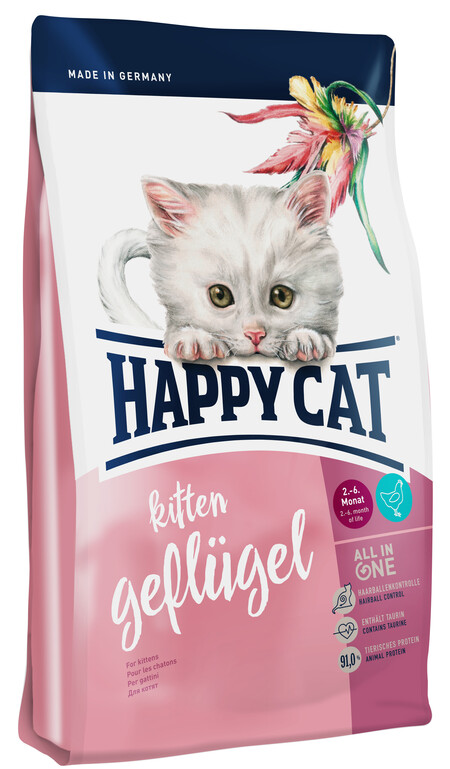 HAPPY CAT Supreme Fit&Well Kitten сухой корм для котят с 5 недель птица