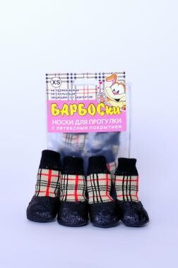 БАРБОСКИ XS носки для собак с латексным покрытием клетка