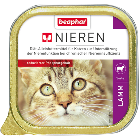 BEAPHAR Nieren 100 г полнорационный диетический корм паштет с ягненком для кошек с почечной недостаточностью