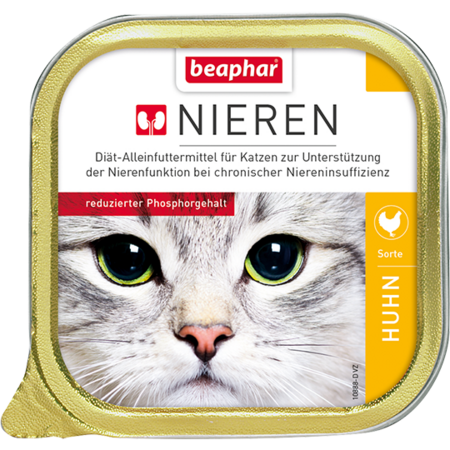 BEAPHAR Nieren 100 г полнорационный диетический корм паштет с куриной грудкой для кошек с почечной недостаточностью