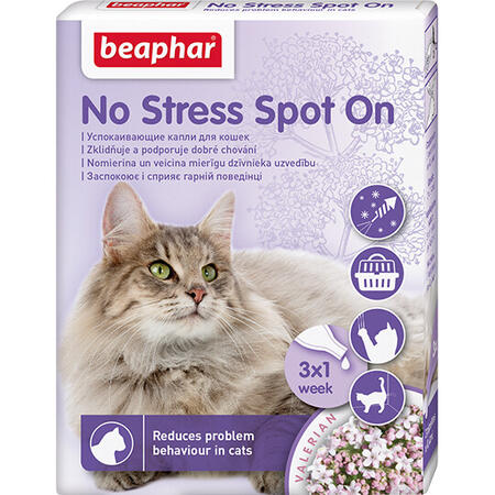 BEAPHAR No Stress Spot On 3 пипетки успокаивающие капли для кошек