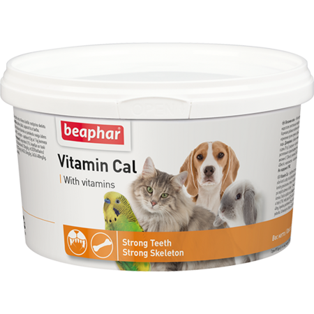 BEAPHAR Vitamin Cal 250г витаминная смесь для иммунитета птиц, кроликов, кошек, собак