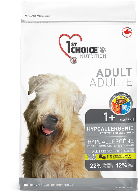 1st CHOICE Adult Hypoallergenic корм для собак гипоаллергенный утка с картофелем