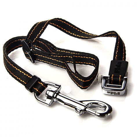 FIDA DUAL LEASH аксессуар для рулетки со шнуром для второй собаки черный с оранжевой строчкой