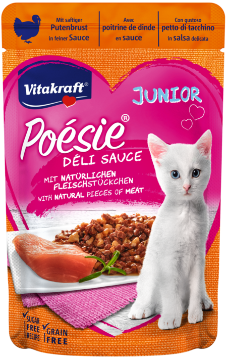 VITAKRAFT POESIE 85г пауч консервы для котят индейка в соусе пауч.