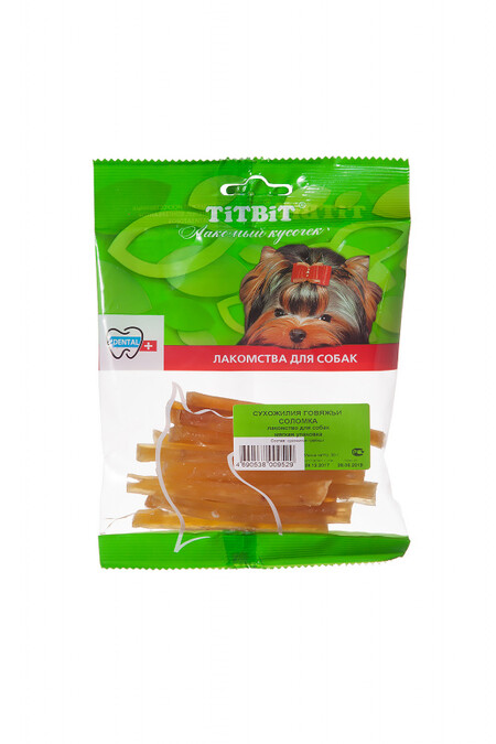 TITBIT 50 г сухожилия говяжьи соломка для собак мягкая упаковка.