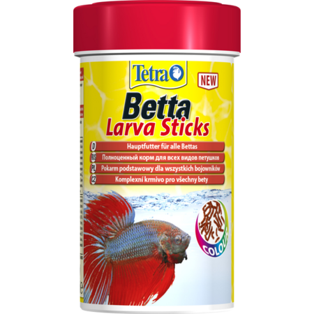 TETRA BETTA LARVA STICKS 100 мл корм для петушков и других лабиринтовых рыб в форме мотыля