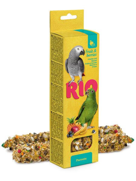 RIO 2х90 г палочки для попугаев с фруктами и ягодами