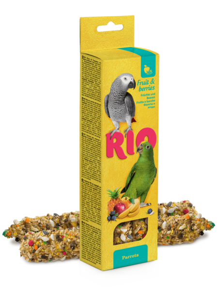 RIO 2х90 г палочки для попугаев с фруктами и ягодами