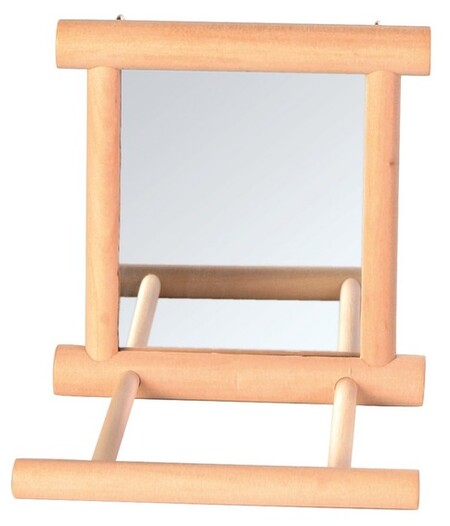 TRIXIE Деревянное зеркало с жердочкой 9 х 9 см.