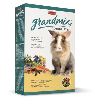 PADOVAN GRANDMIX Coniglietti корм для декоративных кроликов и молодняка основной.