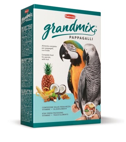 PADOVAN GRANDMIX Pappagalli корм для крупных попугаев основной.