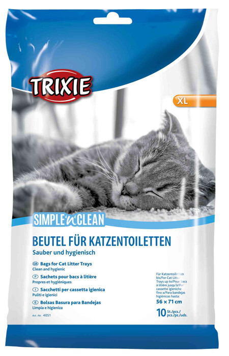 TRIXIE Пакеты уборочные для кошачьих туалетов XL 56 x 71 см 10 шт 1х6