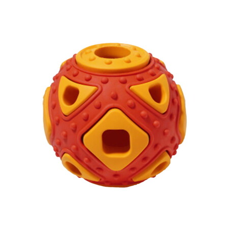 HOMEPET SILVER SERIES Ф 6,4 см х 5,9 см игрушка для собак мяч фигурный красно-оранжевый каучук