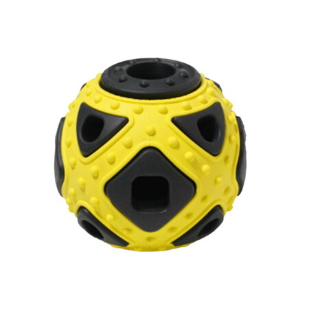 HOMEPET SILVER SERIES Ф 6,4 см х 5,9 см игрушка для собак мяч фигурный черно-желтый каучук