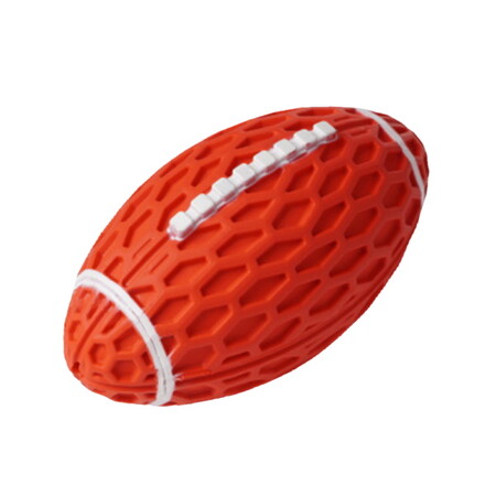 HOMEPET SILVER SERIES 14,5 см х 8,2 см х 7,9 см игрушка для собак мяч регби с пищалкой красный каучук