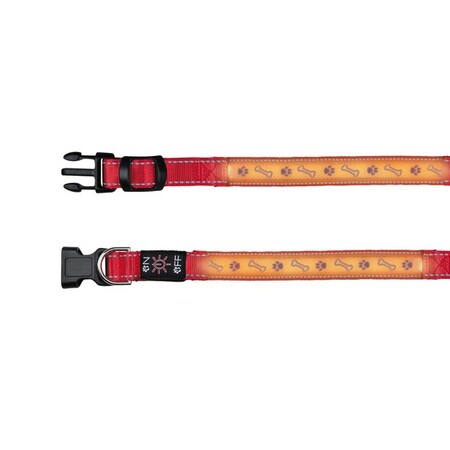 TRIXIE USB L-XL 50 см -60 см 25 мм ошейник для собак светящийся красный.