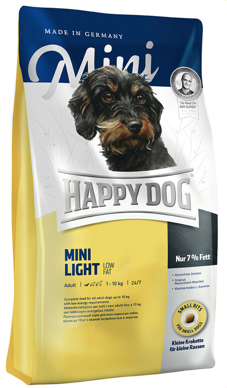 HAPPY DOG Supreme Mini Light 1 кг сухой корм для собак малых пород склонных к избыточному весу