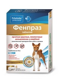 ПЧЕЛОДАР Фенпраз 6 таб антигельминтик для собак